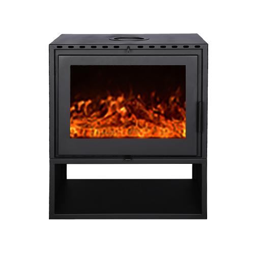 Double-sided Fire-viewing Freestanding Fireplace