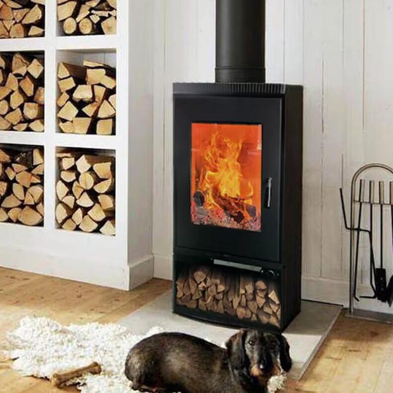 KY003 Modern Minimalist Indoor Wood Burning Freestanding Fireplace