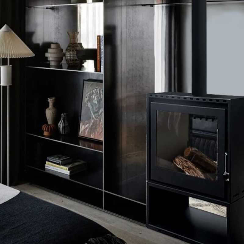 Double-sided Fire-viewing Freestanding Fireplace