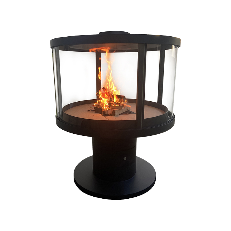 KYGSLU-001 Modern Minimalist High-End Round Wood Burning Fireplace with Fire View